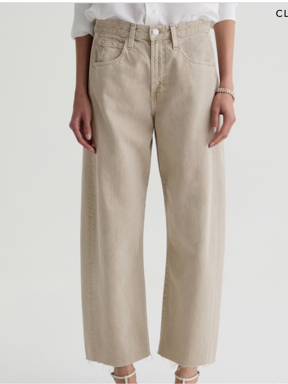 AG Hattie Crop High Rise Barrel Jean